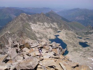 Lakes and granite from the Ardiden, Pyrenees walking holidays