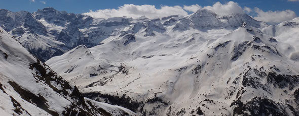 Spring ski touring trip near Gavarnie, Hautes Pyrenees