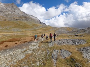 Walking towards our stop for the night the Goriz refuge, Ordesa canyon.