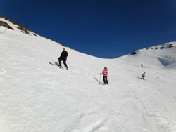 Skiing in the Pyrenees, grand tourmalet, bareges