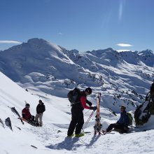 Taking the skins off in the Aygues Cluses