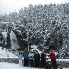 The Pont de Espagne on snow-shoes