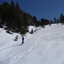 Family snow-shoeing in the Pyrenees