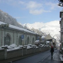 Bareges spa in snow