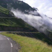 Open road in the Pyrenees