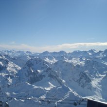 The Pyreees in winter from the Pic du midi observatory