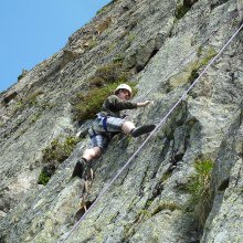 Rock climbing on a Multi-activity holiday in the Pyrenees