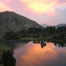 Sunset over the Lacs de Bastanet