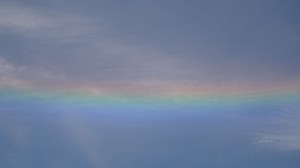19 fire rainbow - refraction in high altitude ice crystals give this amazing rainbow over the pyrenees